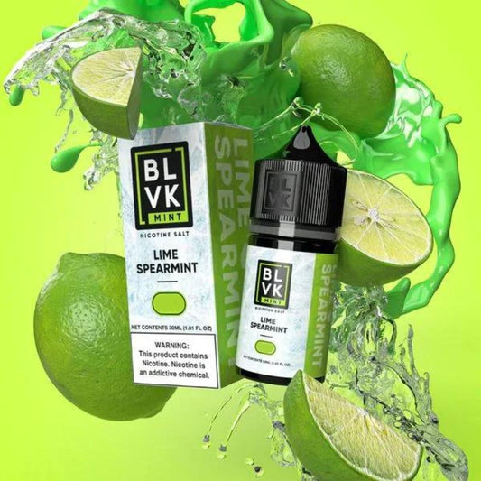 BLVK Mint Nic Salt 30ml - 50mg Lime Spearmint