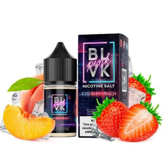 BLVK Pink Nic Salt 30ml - 50mg Iced Berry Peach